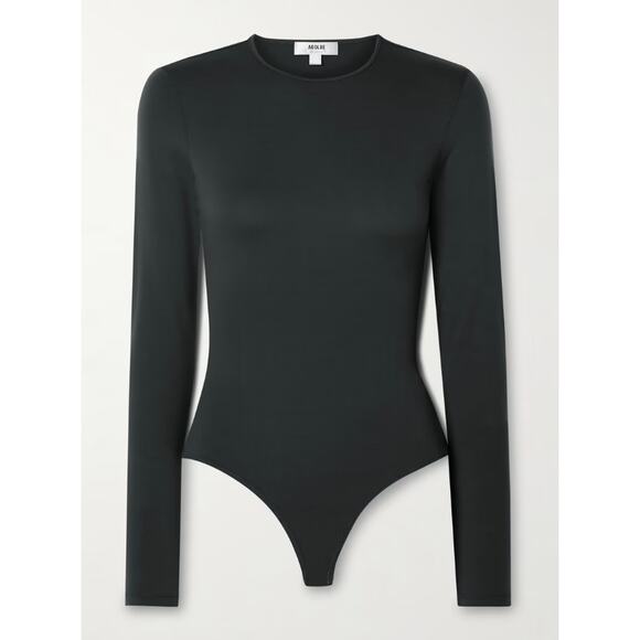 AGOLDE Women's size Large Black Long Sleeve Bodysuit Crewneck Soft - Picture 1 of 10